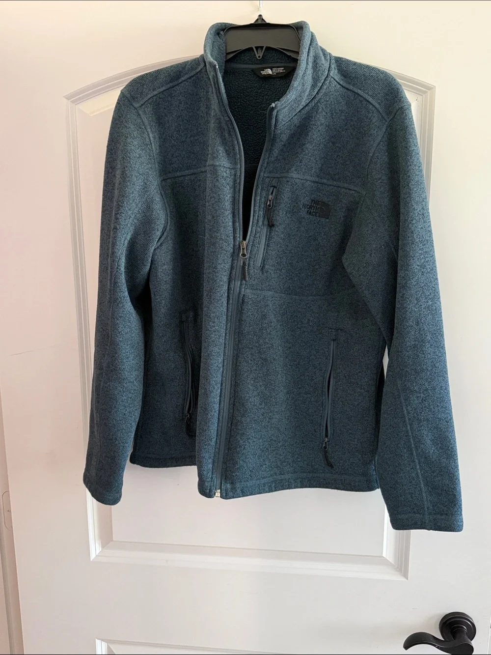 The North Face Men's Teal Blue Lightweight Fleece Jacket